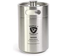 Triplej Mini Growler SS Fût en Acier Inoxydable 5 l 304 (174 mm x 280 mm) Brassage Maison