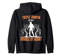 Tripler Jumper by Day Zombie by Night Triple Jump Halloween Sweat à Capuche