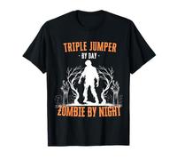 Tripler Jumper by Day Zombie by Night Triple Jump Halloween T-Shirt