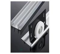 TripleRailSlidingDoorTrackKit199.19"SilentGlideWheelReplacement for WardrobeBarn&GlassDoorsSmoothOperationDurable EasyInstall