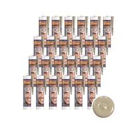 Triplesil Premium Mastic Silicone -24×310 ml Silicone Sanitaire - Étanche & Résistant aux Moisissures -Mastic Silicone pour Salle de Bain et Cuisine - Étanchéité Tous Matériaux (Beige, 24)