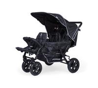 Childhome - Poussette Multiplaces Triplet Noire 3 enfants