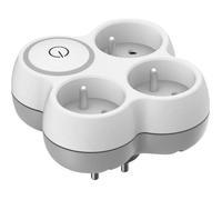 Triplite 16A 2P+T façade avec interrupteur gris/blanc