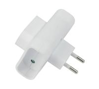 Triplite 3x6A Latérale GEFOLEC - Triple Prise Compacte - 230V - Couleur Blanche - Sécurité et Praticité