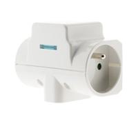 Triplite parafoudre 2x 16A 2P+T + 1x6A 2P - Blanc - Zenitech