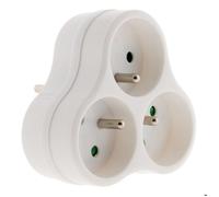 Triplite recy co-conçue Natura - 3x16A - Blanc - Zenitech