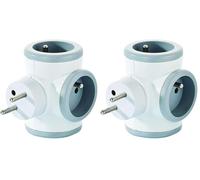 Triplite rotative Grise 3x16A - Watt&Co, Gris (Lot de 2)