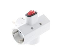 - Triplite Schuko 16A + interrupteur - Blanc