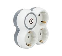 Triplite Schuko 16A + Interrupteur - Blanc/Gris - Bolea - Zenitech