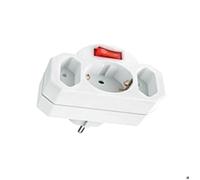 Triplite Schuko 2x2,5A + 1x16A avec interrupteur - Blanc - Zenitech