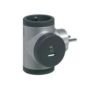 Triplite Usb Murale Compact, 2 Prises Aluminium