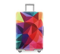 Tripnuo Housses de Valise Élastiques Compatibles avec Les Valises de 18 à 32 Pouces, Housses de Protection Lavables pour Valises Suitcase Luggage Cover (Colorful Geometry, S)