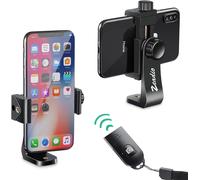 Tripod Adapter for Smartphone, Tripod Mount for Mobile Phone with Wireless Trigger, Monopod with Adjustable Clamp, Suitable for All iPhone and Android Smartphones