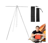 Tripod de cuisine de feu de camp | Grill durable sur le camp de pompiers | Trépied de camping suspendu polyvalent | Stand de cuisine en plein air parfait pour la brousse, le barbecue, la randonnée et