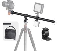 Tripod Extension Arm Horizontal Center Column Arrow Extension 12.6" Aluminum Alloy Swivel Lock 360° Rotatable with Counterweight Sand Bag