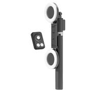 Tripod for Phone with Light, Portable Tripod with Wireless Remote, Adjustable Cellphone Holder, Travel-Friendly Phone Stand Ideal for Recording, Video Calls, and Content Creation