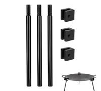 Tripod Grill - Trépied de camping | Trépied pour foyer extérieur | En alliage d'aluminium amovible | Trépieds portables et réglables avec le poêle maintiennent la hauteur | Barbecue à poignée mul
