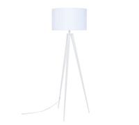 TRIPOD - Lampadaire en bois blanc scandinave Blanc
