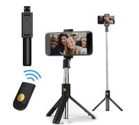 Tripod Perche à selfie 3 en 1 Bluetooth - Support extensible - Barre à selfie avec télécommande sans fil - Support de téléphone portable - Selfie pour iPhone 7 8 7 Plus 8 Plus