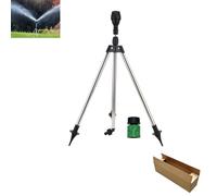 Tripod Sprinklers for Yard Large Area with 360° Rotation, Adjustable Height Lawn Sprinkler for Garden Lawn Farm Irrigation (2PCS)