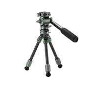 Tripod Stand, Tête Fluide vidéo de Table TT-VT03-FB, avec Pieds de trépied Portables en Fiber de Carbone à 1 étage, Charge maximale (3KG)(Forest Green)