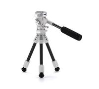 Tripod Stand, Tête Fluide vidéo de Table TT-VT03-FB, avec Pieds de trépied Portables en Fiber de Carbone à 1 étage, Charge maximale (3KG)(Snow White)