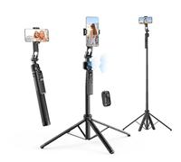 Trépied Suivi Automatique, Rollei Easy Creator Quadpod Support Téléphone Suivis Visage Perche Selfie Extensible 38~163cm avec Télécommande Compatible pour iPhone/Android Vidéo Youtube Tiktok et Vlog