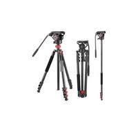 Tripod, Trépied vidéo à tête Fluide de 72 Pouces, Monopode en Alliage d'aluminium, Plaque QR Compatible avec DJI RS cardan Manfrotto for Appareil Photo DSLR,for Parts