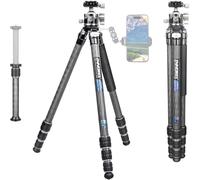 Tripode en Fibre de Carbone INNOREL KT254C Trépied de Voyage Compact Portable Professionnel pour caméra DSLR Tube de 25,6 mm Charge 15kg avec tête à Bille panoramique D36 Low Gravity Center