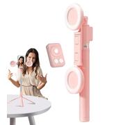 Trípode Para Teléfono Móvil Con Iluminación, Trípode/Selfie 6 en 1 Con 2 Luces,Trípode Portátil Para Teléfono De 67 Pulgadas De Altura Con Control Remoto Inalámbrico | Soporte Para Teléfono Celul