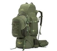 Tripole Sac À Dos À Armature Métallique Colonel Pro | Ouverture Frontale | Sac Amovible | Housse De Pluie (105 Litres, Vert Armée)