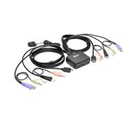 Eaton Commutateur KVM Tripp Lite B032-HUA2 2 ports USB/HD – Audio/vidéo, partage USB, noir