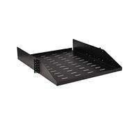 Tripp Lite 2U SRSHELF2PUNIV Rack de serveur universel en acier noir, design ventilé, accessoires de montage inclus, profondeur 55,1 cm, capacité 45 kg, garantie 5 ans