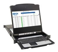 Tripp Lite, 8 Ports, NetDirector, DisplayPort, KVM, Switch, Console avec écran LCD 17 po, Double Rail, Montage en Rack 1U (B030-DP08-17D)