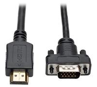 Tripp Lite Adaptateur HDMI vers VGA + Audio câble convertisseur Active Low Profile HD15 + 3.5 mm M/M 1080p @ 60 Hz 1,8 m 6 ' HDMI vers VGA 3'.