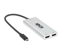 Tripp Lite Adaptateur Thunderbolt 3 vers HDMI (M/2xF), vidéo 4K @ 60Hz (4:4:4), HDCP 2.2, Compatible Windows et MacOS, Garantie 3 Ans (MTB3-002-HD)