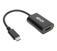 Tripp Lite Adaptateur vidéo USB C vers HDMI, 4K x 2K, M/F, Thunderbolt 3 Compatible USB Type C, 6" (U444-06N-HD4K6B), Noir