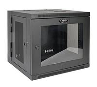 Tripp Lite by Eaton SmartRack 10U Armoire/Coffret Mural(e) Compact(e) à Faible Profondeur pour commutateurs, fenêtre en Acrylique Transparent et Panneau arrière articulé (Noir) (SRW10USG)