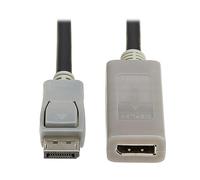 Tripp Lite Câble d'extension DisplayPort 4K de 6,1 m avec répéteur actif, DP mâle vers femelle vers DP, 4K @ 60 Hz, port d'affichage 1.2, HDR prend en charge Chroma 4:4:4 HDCP 2.2, plaqué or, garantie
