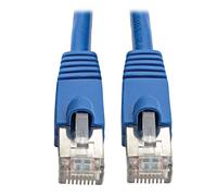 Tripp Lite Câble Ethernet Cat6a (M/M) blindé Cat6a Cable STP Network Patch Cable, 10 Gbit/s, PoE, Bleu, 9,1 m (N262-030-BL)