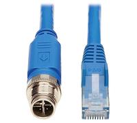 Tripp Lite Câble Ethernet M12 X-Code Cat6 1G UTP CMR-LP (M12 M/RJ45 M), IP68, PoE, Bleu, 2 m (NM12-602-02M-BL)
