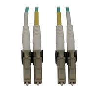 Tripp Lite Câble Fibre commutable, 400 g Duplex multimode 50/125 OM3 (LC Duplex-PC/LC Duplex-PC), Gaine Ronde LSZH, Turquoise, 3 mètres / 9,8 Pieds, Garantie limitée à Vie du Fabricant (N820X-03M)