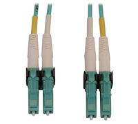 Tripp Lite Câble Fibre commutable, 400 g Duplex multimode 50/125 OM4 (LC Duplex-PC/LC Duplex-PC), Gaine Ronde LSZH, Turquoise, 2 mètres, Garantie limitée du Fabricant à Vie (N820X-02M-OM4)