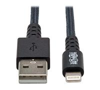Tripp Lite Câble USB A vers Lightning Haute résistance pour synchronisation/Charge UHMWPE et Fibres aramides, certifié MFI - 0,91 m (M100-003-GY-MAX)
