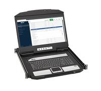 Tripp Lite Console KVM à montage en rack, répartiteur de clavier en rack 1U, écran LCD HD de 18,5", ports HDMI et USB, compatible Windows, Mac, Linux et Sun (B021-SWHD-K)