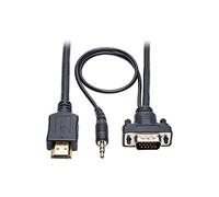 Tripp Lite HDMI to VGA + Audio Adapter Converter Cable Active Low Profile HD15 + 3.5mm M/M 1080p @ 60Hz 6ft 6' (P566-006-VGA-A)