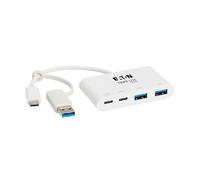 Tripp Lite Hub USB-C à 4 Ports pour Ordinateur Portable, 2 Ports USB-A et 2 Ports USB-C - USB 3.2 Gen 2 avec Transfert de données de 10 Gbit/s, Compatible Thunderbolt 3, Aucun Logiciel nécessaire