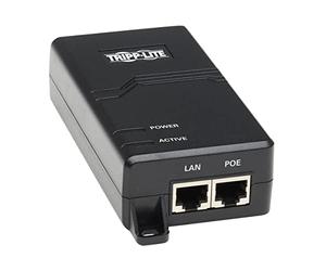 Tripp Lite Injecteur Actif Gigabit PoE+ Midspan à 1 Port 30 W Puissance sur Ethernet, IEEE 802.3at/802.3af, Adaptateur de Prise Internationale pour l'Amérique du Nord, l'UE, Le Royaume-Uni,