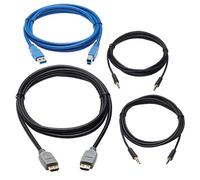 Tripp Lite Kit de câbles HDMI KVM, HDMI 4K, USB 3.2 Gen 1, Prise Audio 3,5 mm, Jeu de câbles KVM 4 en 1 (M/M), 1,8 m (P785-HKIT06)