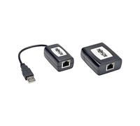 Tripp Lite Kit d'extension de câble Ethernet 1 Port USB 2.0 sur Cat5/Cat6, adaptateurs internationaux pour l'Amérique du Nord, Le Royaume-Uni, l'UE et l'Australie - 50 mètres, Garantie 1 an